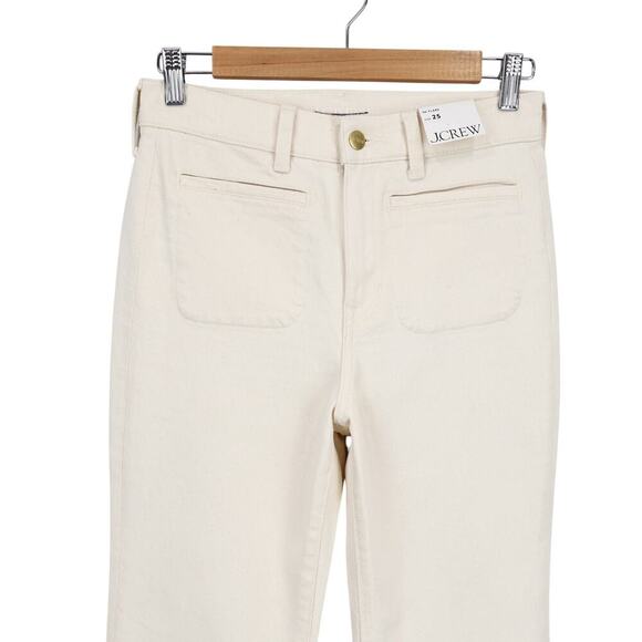 J.Crew 96' High Rise Flare Jean Ecru Wash Size 25 NWT - Picture 3 of 12